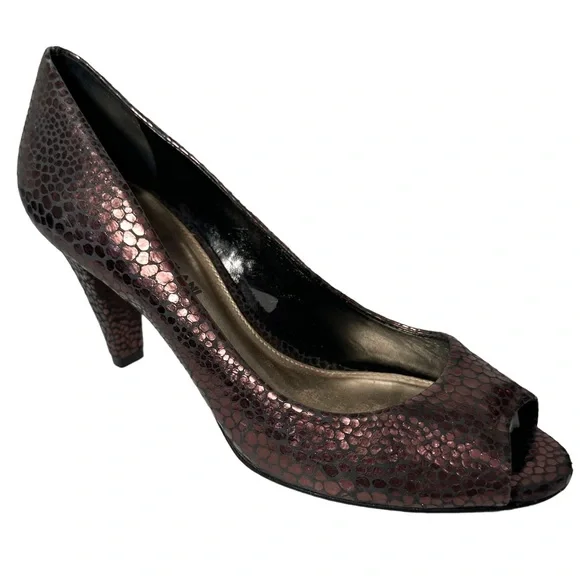 Antonio Melani Heels 7 Copper Print Leather - Picture 5 of 10